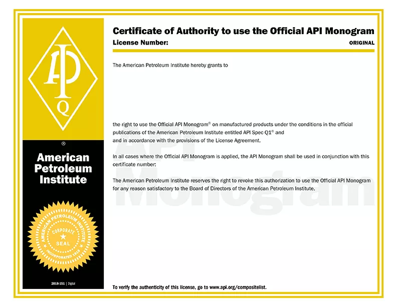 Certificate 5L-0450
